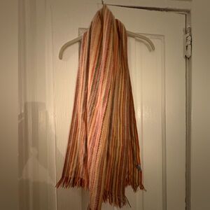 Malo Multicolor 100% Cashmere Striped Scarf